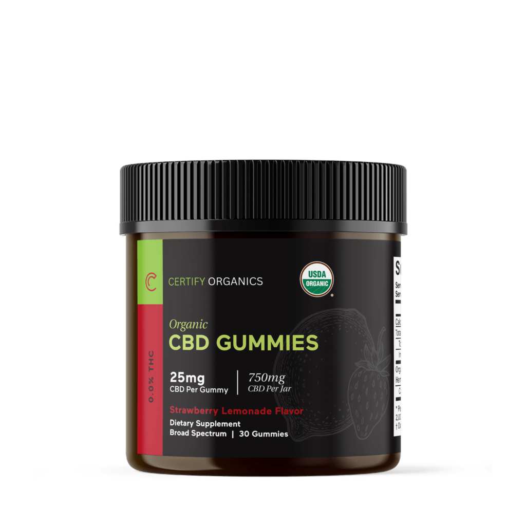 Organic CBD Gummies (THC-Free) Strawberry Lemonade